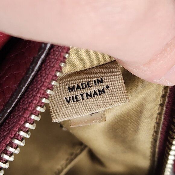 Coach Crossbody Bag Womens Red Vintage Small Pebbled Leather Purse Classic - Picture 13 of 16